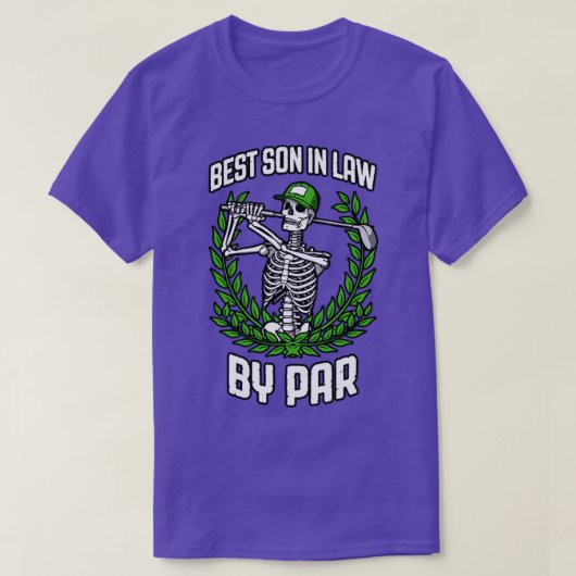 De beste zoon van Par Golf Funny Golfing Skeleton T-shirt (Design voorkant)