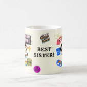 De beste zusje schattige mok die katten krijgen (Center)