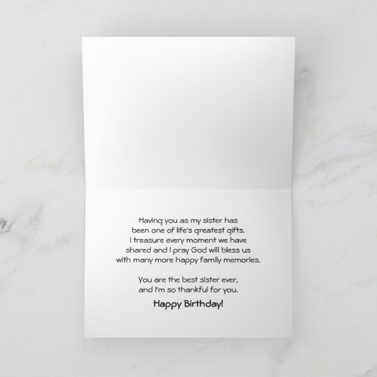 De beste zuster van de vorige dag, met bloemen Kaa Kaart (Binnen)