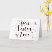 De beste zuster van de vorige dag, met bloemen Kaa Kaart (Gele Bloem)