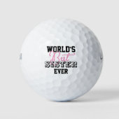 De beste zuster van de wereld ooit golfballen (Voorkant)