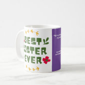 De beste zusterdefinitie ooit paarse koffiemok (Voorkant links)