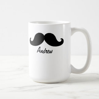 DE BESTE ZWARTE MUSTACHE DIE IS GEPERSONALISEERD KOFFIEMOK