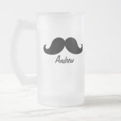 DE BESTE ZWARTE MUSTACHE DIE IS GEPERSONALISEERD MATGLAS BIERPUL (Links)