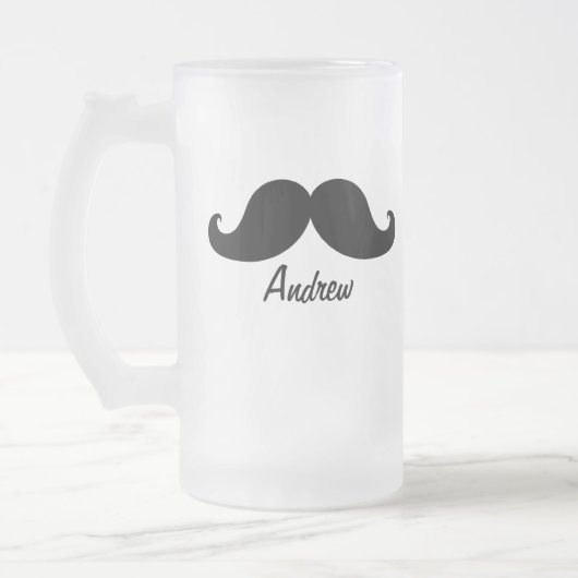 DE BESTE ZWARTE MUSTACHE DIE IS GEPERSONALISEERD MATGLAS BIERPUL (Links)