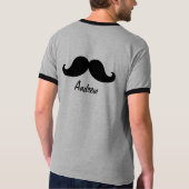 DE BESTE ZWARTE MUSTACHE DIE IS GEPERSONALISEERD T-SHIRT (Achterkant)