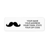 DE BESTE ZWARTE MUSTACHE ETIKET (Voorkant)