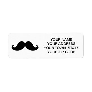 DE BESTE ZWARTE MUSTACHE ETIKET