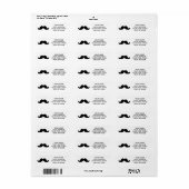 DE BESTE ZWARTE MUSTACHE ETIKET (Full Sheet)
