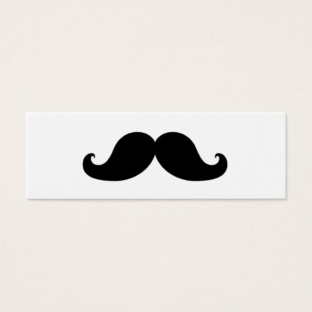 DE BESTE ZWARTE MUSTACHE MINI VISITEKAARTJES (Voorkant)