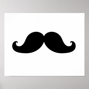 DE BESTE ZWARTE MUSTACHE POSTER