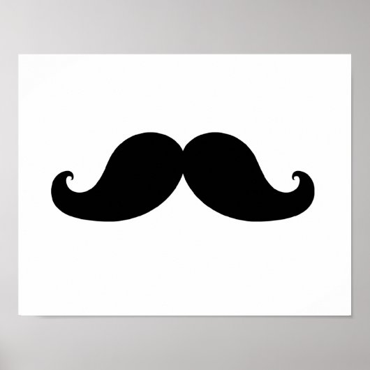 DE BESTE ZWARTE MUSTACHE POSTER (Voorkant)