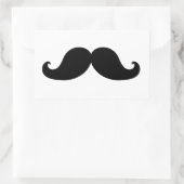 DE BESTE ZWARTE MUSTACHE RECHTHOEKIGE STICKER (Tas)