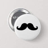 DE BESTE ZWARTE MUSTACHE RONDE BUTTON 5,7 CM (Voorkant /achterkant)