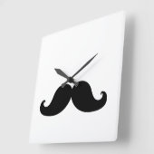 DE BESTE ZWARTE MUSTACHE VIERKANTE KLOK (Hoek)