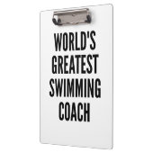 De beste zwemcoach ter wereld klembord (Links)
