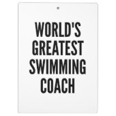 De beste zwemcoach ter wereld klembord (Achterkant)