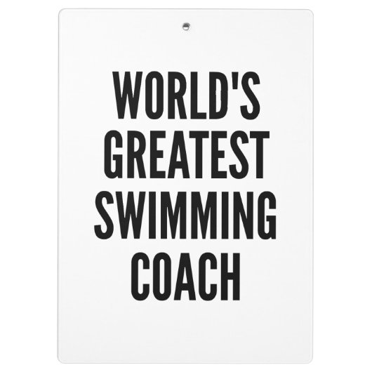 De beste zwemcoach ter wereld klembord (Achterkant)