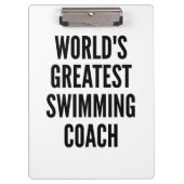 De beste zwemcoach ter wereld klembord (Voorkant)