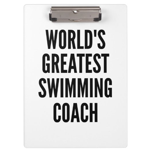 De beste zwemcoach ter wereld klembord (Voorkant)
