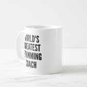 De beste zwemcoach ter wereld koffiemok (Voorkant links)