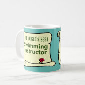 De beste zweminstructeur ter wereld. koffiemok (Voorkant links)