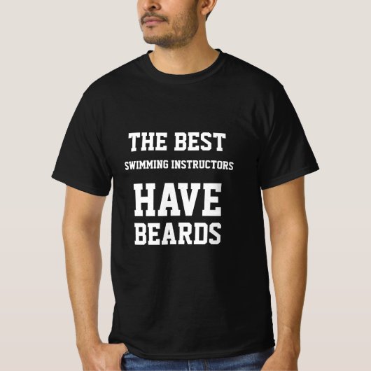 De Beste Zweminstructeurs Hebben Baarden T-shirt (Voorkant)