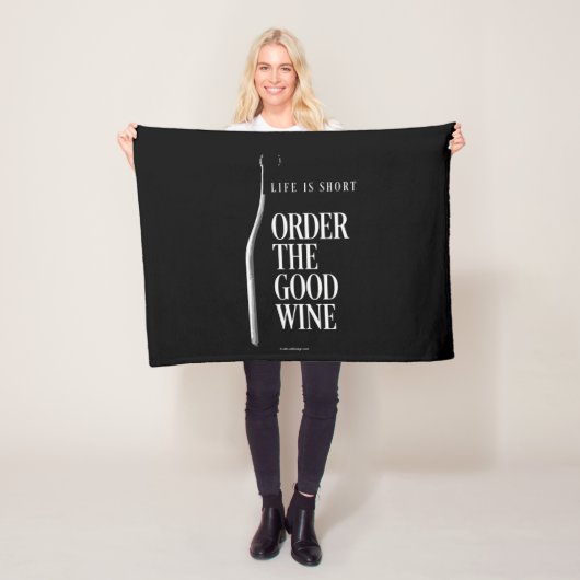 De bestelling van de trouwerij voor de goede wijn fleece deken (In situ)