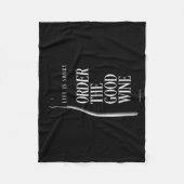 De bestelling van de trouwerij voor de goede wijn fleece deken (Voorkant)