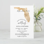 De bestemming Florida van de bruiloft het verwisse Kaart (Staand voorkant)