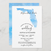 De bestemming Florida van de bruiloft het verwisse Kaart (Voorkant / Achterkant)