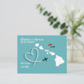 De bestemming Hawaii van het huwelijk sparen de Da Save The Date (Staand voorkant)