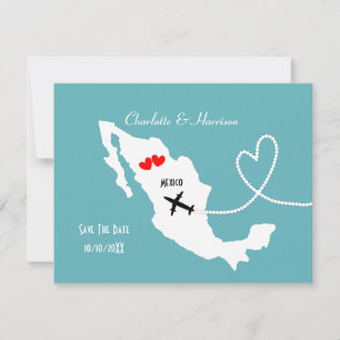 De bestemming Mexico van de bruiloft bewaart de Da Save The Date