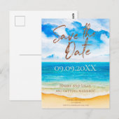 De bestemming sparen de Waterverf van de Datum Briefkaart (Voorkant / Achterkant)