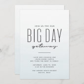 De bestemming trouwblauwe waterverf is gewoon leuk kaart (Voorkant / Achterkant)