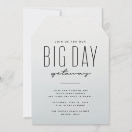 De bestemming trouwblauwe waterverf is gewoon leuk kaart