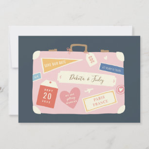De Bestemming van de bagage sparen de Datum Save The Date