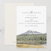 De Bestemming van de Waterverf van de POST RAINIER Kaart (Voorkant / Achterkant)