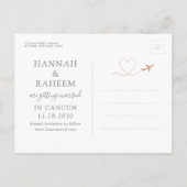 De Bestemming van het Thema van het Reisthema Kope Aankondigingskaart (Achterkant)