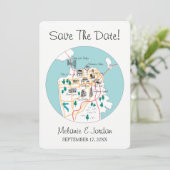 De Bestemming van San Francisco - sparen de Datum Save The Date (Staand voorkant)