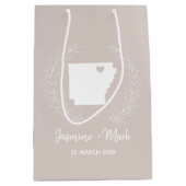 De bestemmingsbruiloft van de staatskaart Arkansas Medium Cadeauzakje (Voorkant)