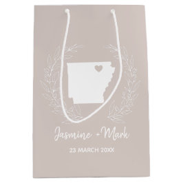 De bestemmingsbruiloft van de staatskaart Arkansas Medium Cadeauzakje