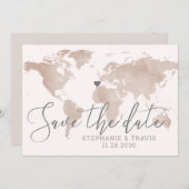 De Bestemmingsweddenschap van de wereldkaart spare Aankondiging (Voorkant / Achterkant)