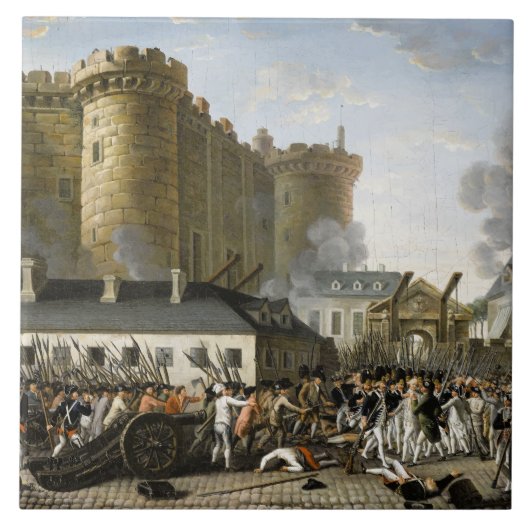 De bestorming van de Bastille Tegeltje (Voorkant)