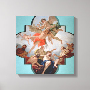 De bestraffing van Cupid (olie op canvas) Canvas Afdruk