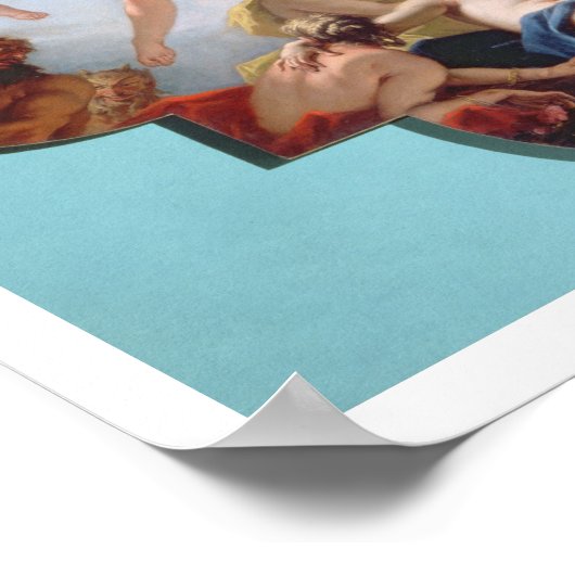 De bestraffing van Cupid (olie op canvas) Poster (Hoek)