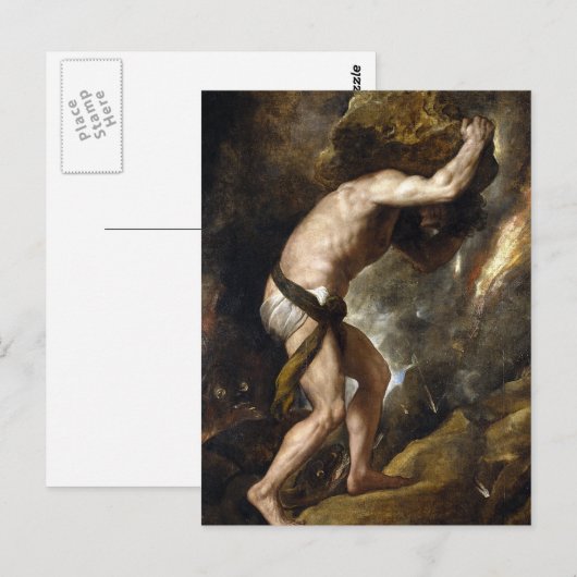 De bestraffing van Sysiphus Briefkaart (Voorkant / Achterkant)