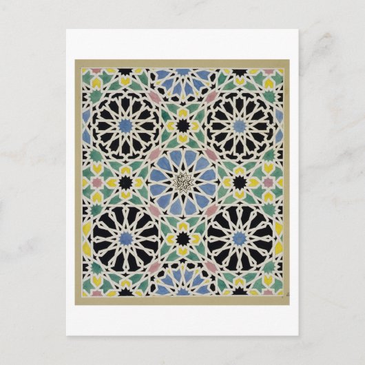 De Bestrating van het mozaïek in Alhambra, van de Briefkaart (Voorkant)
