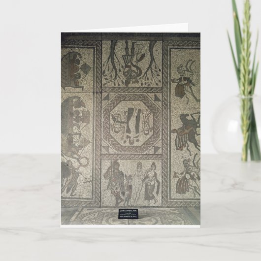 De bestrating van het mozaïek van de Roman villa Kaart (Voorkant)