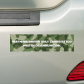 De bestuurder draagt slechts $20 van AMM Bumpersticker (Op auto)